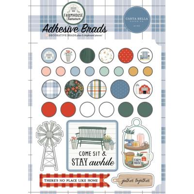 Carta Bella Farmhouse Summer Embellishments - Adhesive Brads